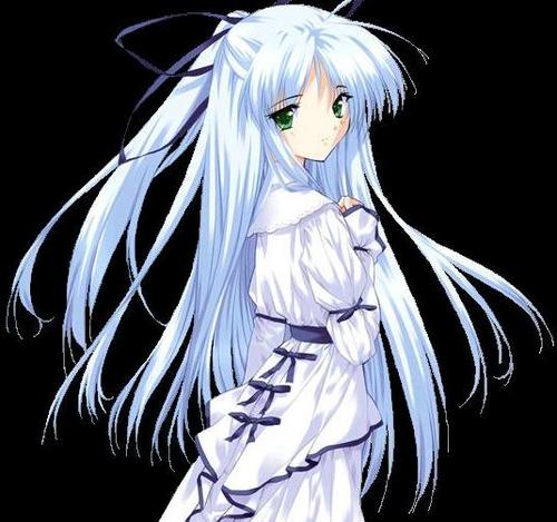 Long Black Hair Anime Girl. -Hair Style: Waist length hair